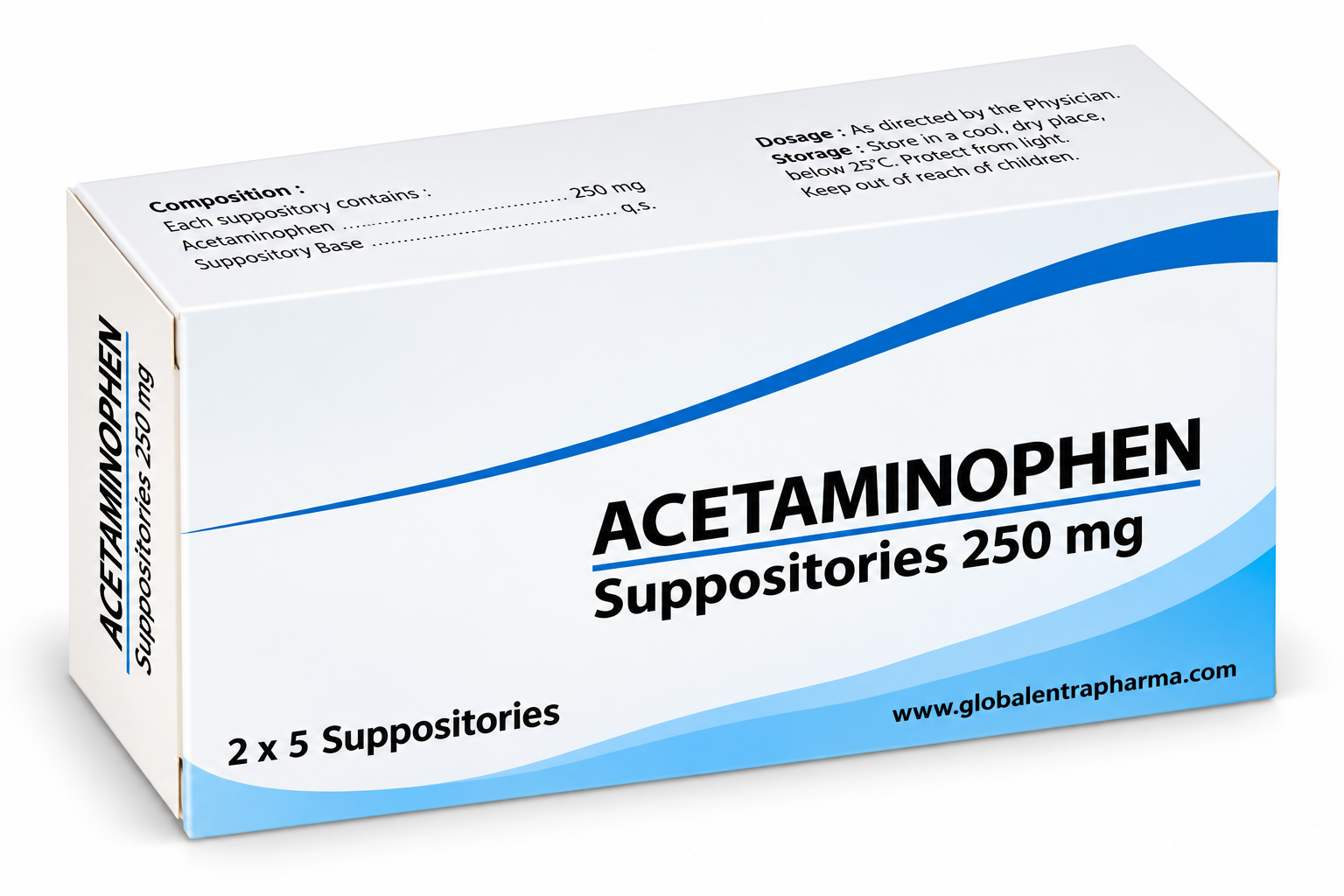 Acetaminophen Suppositories 250 mg Manufacturer in India